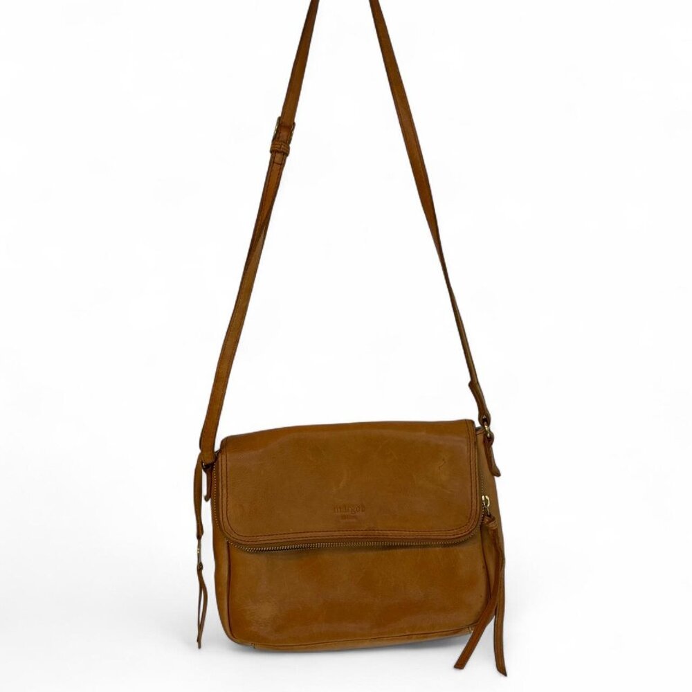 Margot New York Preston Foldover Flap Leather Crossbody Bag - Picture 2 of 8